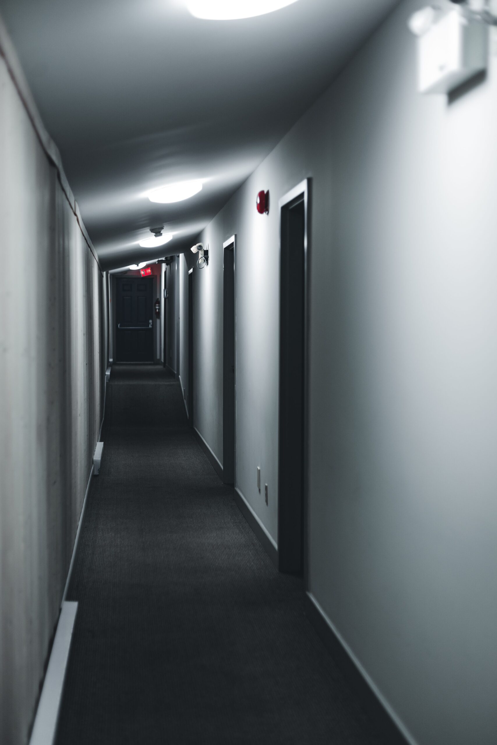 Communal hallway in a social housing development