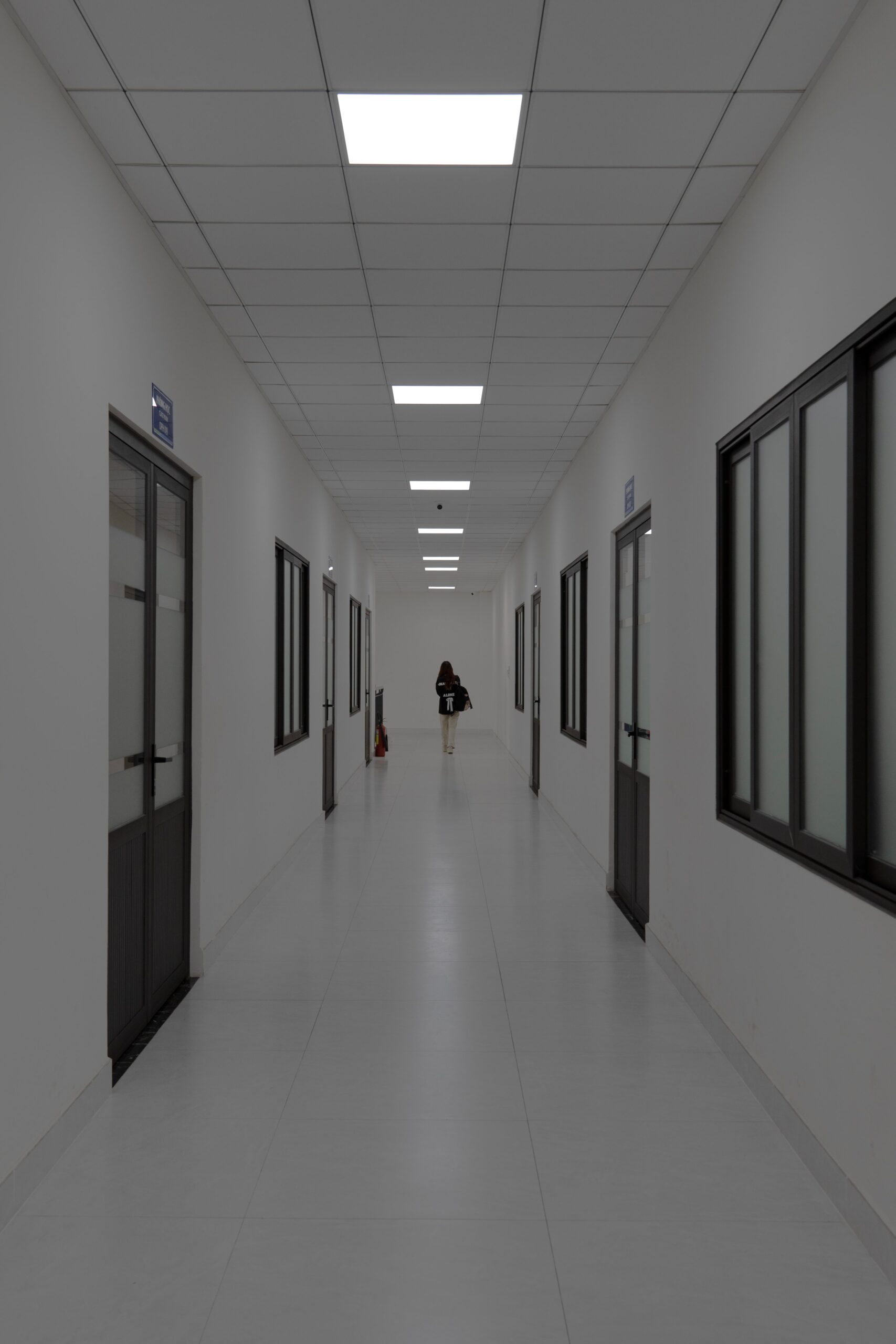 Modern office corridor for a utility company premises